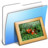 Aqua Smooth Folder Pictures Icon